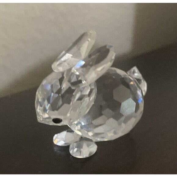 Swarovski Mini Laying/Resting Rabbit 1 3/8" #7678NR030 - Vtg, Retired, Box - Picture 1 of 7